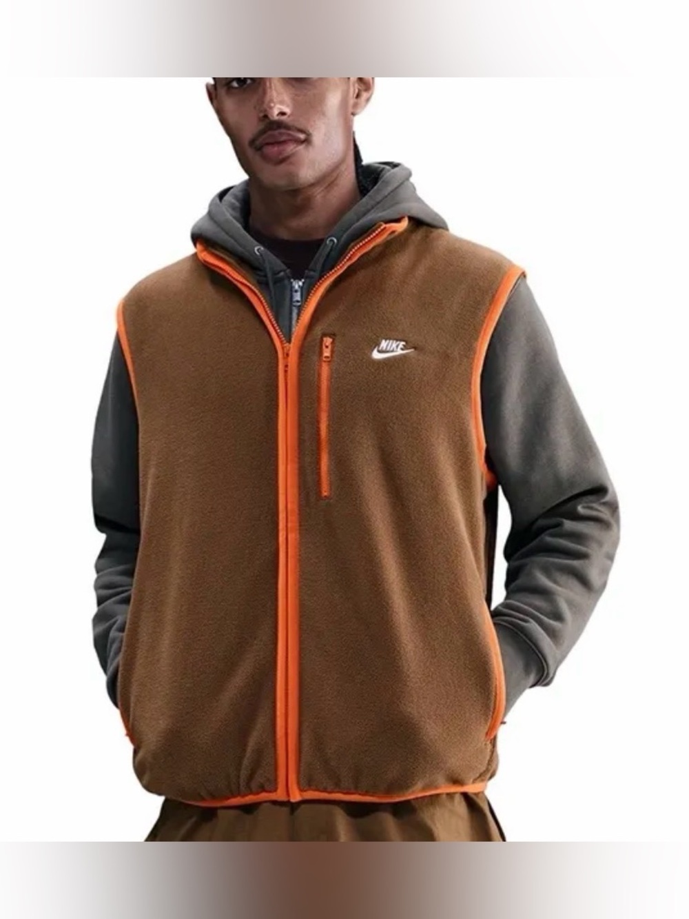 Nike Mens Club Fleece Winterized Fleece Sleeveless FZ Vest(Medium)
